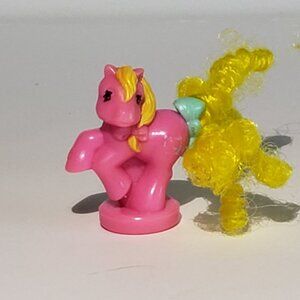 80's Original Vtg. MLP Miniature Figurine Pony in Pink